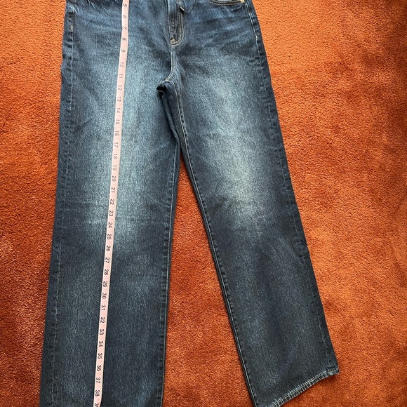 NWT Express Size 6 Dark Wash Wide Leg High Rise Jeans 💙💙💙 - Picture 5 of 7